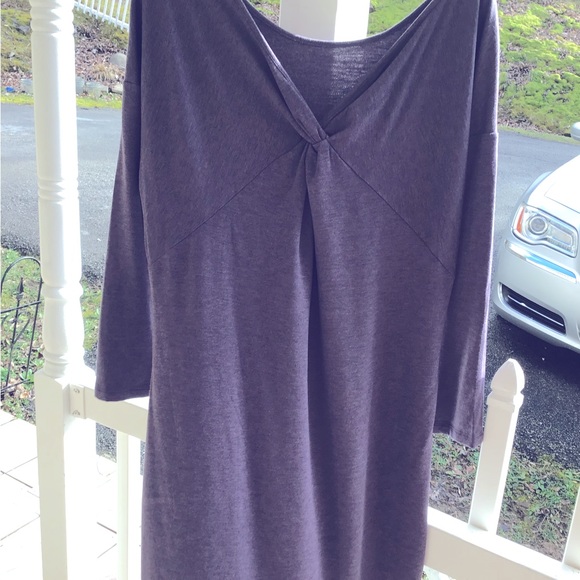 Ladies sz Large dress loft retail $69.99 purple new lovely Comfort soft - Picture 8 of 15